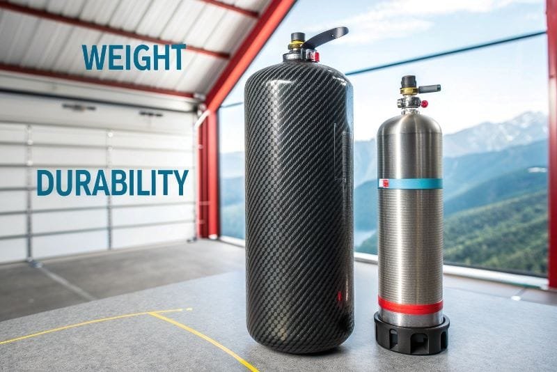 fiber vs metal gas cylinders